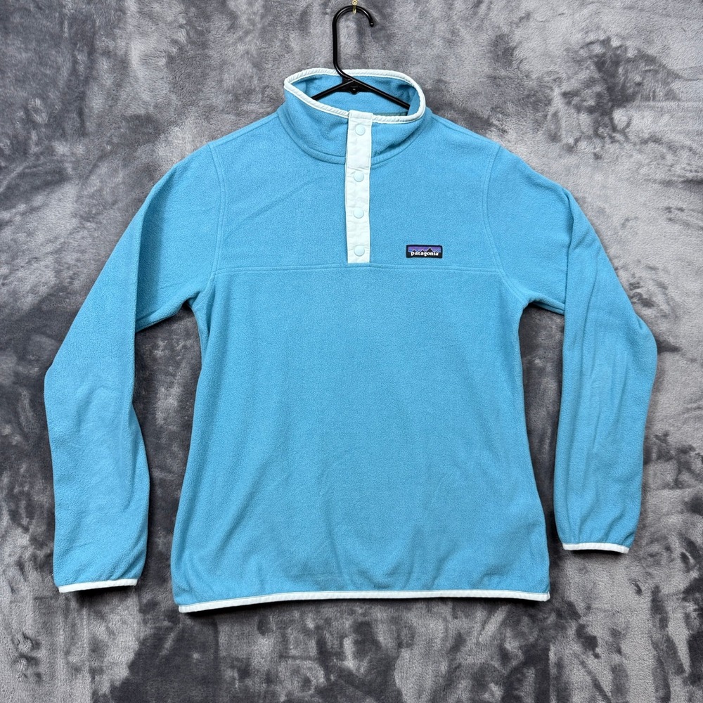 Patagonia Synchilla Snap-T Pullover Womens Small Blue Fleece Sweater 26020